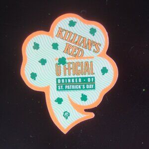 Vintage KILLIAN'S RED St. Patrick's Day Beer Promo Pin Large 1990